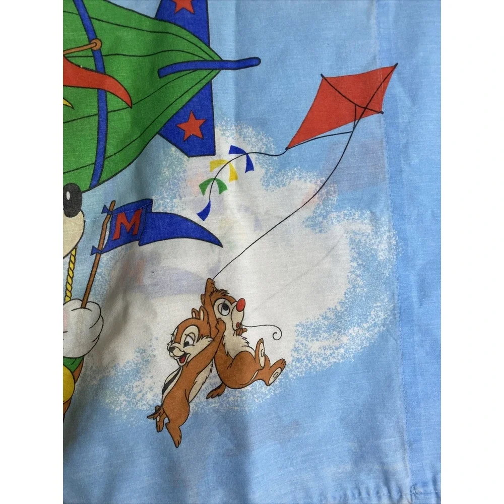 Disney Pillowcase Kids Standard Blue Excellent Mickey Air Mobile Vintage Blimp